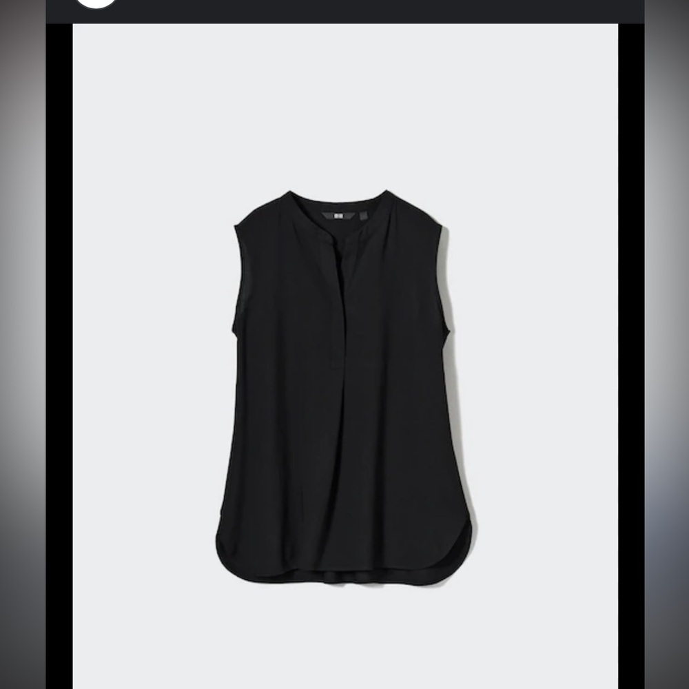 Uniqlo bought in Japan: Skipper Rayon Sleeveless Blouse - Black